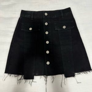 Zara black jean skirt